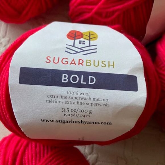 SUGARBUSH BOLD YARN - RIVER RED - 5 SKEINS - Picture 2 of 4